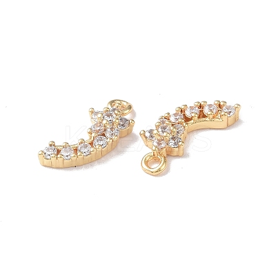 Brass Micro Pave Cubic Zirconia Pendants KK-I702-55G-1