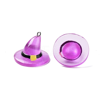 Halloween Theme Baking Paint Resin Pendants RESI-G103-01C-1