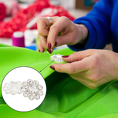80Pcs 4 Style Alloy Rhinestone Shank Buttons DIY-GA0003-58-1