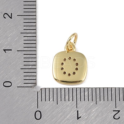Rack Plating Brass Micro Pave CLear Cubic Zirconia Charms KK-E110-14G-O-1