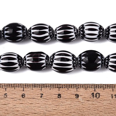 Handmade Millefiori Glass Barrel Beads LS-LA-N002-06A-1