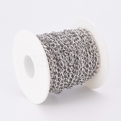 Tarnish Resistant 304 Stainless Steel Curb Chains CHS-F003-13P-1