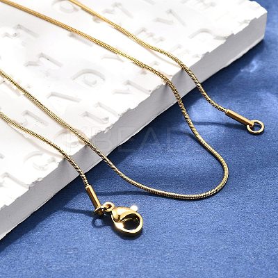 304 Stainless Steel Snake Chain Necklaces NJEW-M124-11G-1