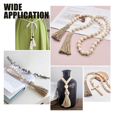 20Pcs Natural Jute Style Tassel AJEW-GF0005-13-1