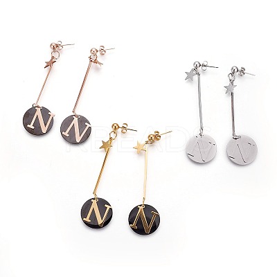 (Jewelry Parties Factory Sale)304 Stainless Steel Dangle Stud Earrings EJEW-F195-06-1