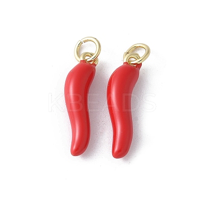 Brass Enamel Pendants KK-D336-05G-05-1