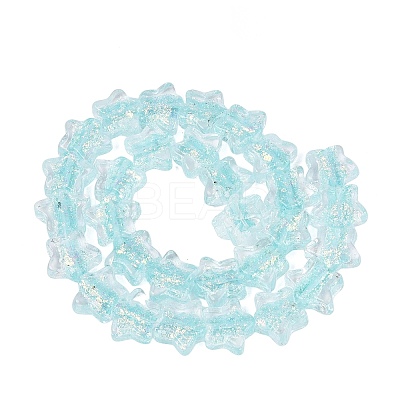 Handmade Foil Glass Beads Strands FOIL-Q002-07C-1
