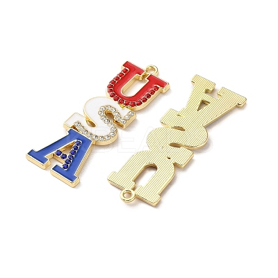 Independence Day Alloy Enamel Pendants LS-ENAM-I069-01G-06-1