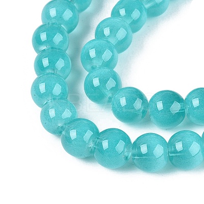 Transparent Glass Imitation Cat Eye Beads Strands GLAA-Q110-01B-07-1