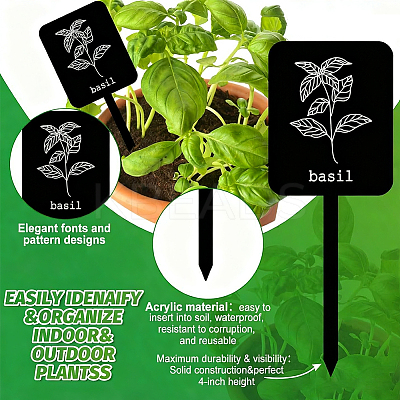 24Pcs Acrylic Plant Label DIY-SP0006-50-1