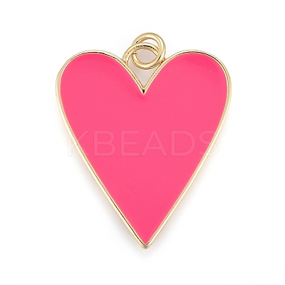 Brass Enamel Pendants X-KK-M205-13G-02-1