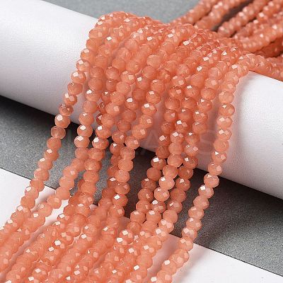 Baking Paint Imitation Jade Glass Bead Strands DGLA-A034-J4MM-A34-1