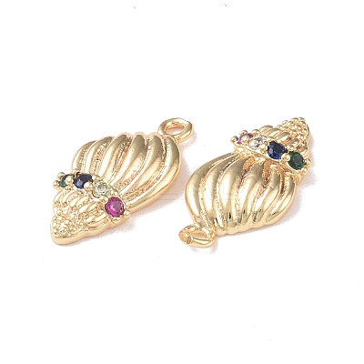 Brass Micro Pave Cubic Zirconia Pendants LS-KK-I702-05G-1