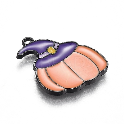 Autumn Theme Alloy Enamel Pendants X-ENAM-J649-07B-1