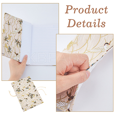 Crane Pattern Cloth Book Covers AJEW-WH0166-54A-1