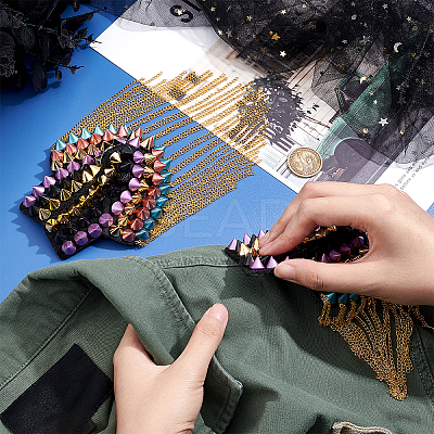 2Pcs Fashionable Tassel Epaulettes AJEW-PH0003-82-1
