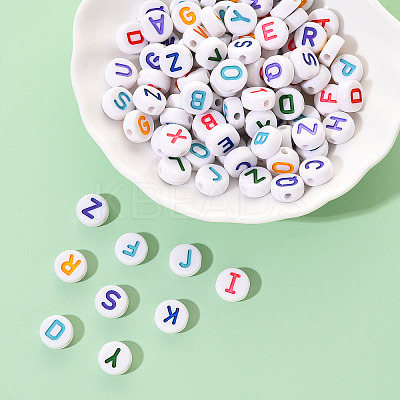 Opaque White Acrylic Beads SACR-YW0001-23F-1