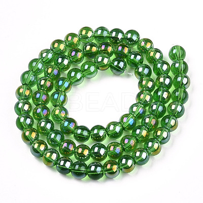 Electroplate Transparent Glass Beads Strands LS-GLAA-T032-T6mm-AB07-1
