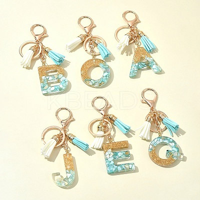 Transparent Epoxy Resin Pendant Keychains KEYC-FS00022-18-1