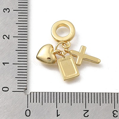 Brass European Dangle Pendants KK-D431-079B-G-1