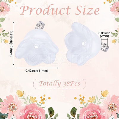 38Pcs Glass Charms GLAA-TADJ0001-19F-1