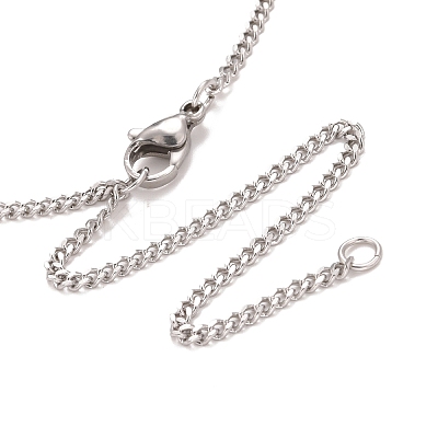 Brass Human Hug Pendant Necklace with 201 Stainless Steel Curb Chains for Women LS-NJEW-I114-01P-1