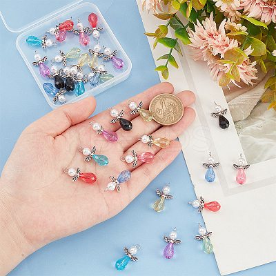 4 Sets Angle Shape Acrylic Pendants FIND-PH0009-11-1