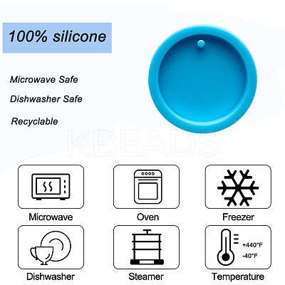 Flat Round Shape Keychain Molds Silicone Molds SIMO-PW0001-340-1