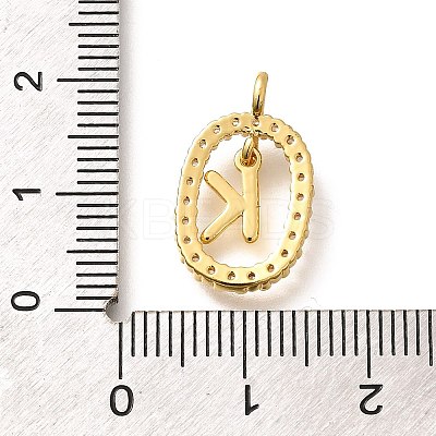Brass Micro Pave Cubic Zirconia Pendants ZIRC-P123-01G-K01-1
