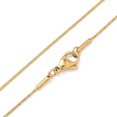 Ion Plating(IP) 304 Stainless Steel Boston Chain Necklaces STAS-O053-15G-01-1