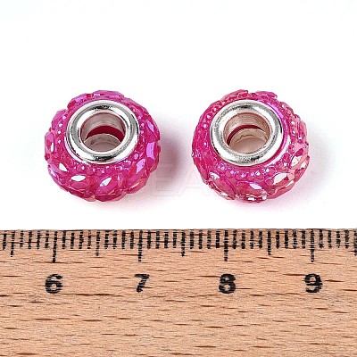 Opaque Resin European Beads RESI-T057-29I-1