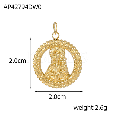 304 Stainless Steel Pendants STAS-OY002-20G-1