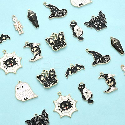 20Pcs 10 Styles Alloy Enamel Pendants ENAM-CJ0004-33-1