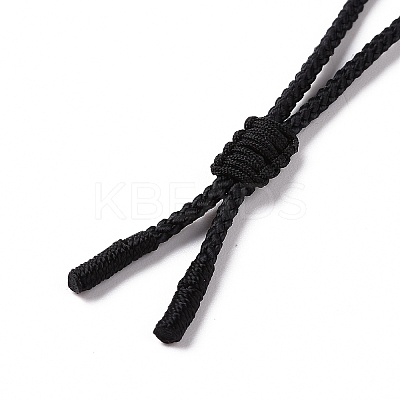 Natural Gemstone Triskele/Triskelion Pendant Necklace with Nylon Cord for Women NJEW-E091-01-1