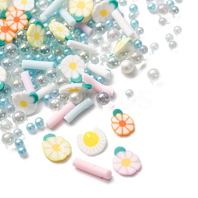 Handmade Polymer Clay Cabochons and Plastic Beads for DIY Jewelry Making Findings CLAY-B007-04J-1