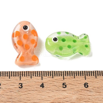 Transparent Handmade Lampwork Beads LA-CBABC67-02-1