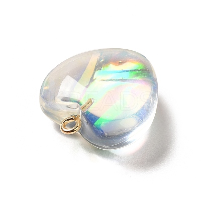 Transparent Resin Pendants LS-RESI-F035-02A-1