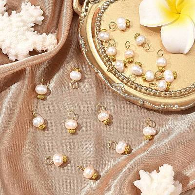 20Pcs Natural Cultured Freshwater Pearl Potato Charms PALLOY-YW00087-1