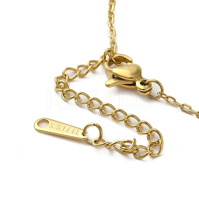 Brass Micro Pave Clear Cubic Zirconia Pendant Necklaces for Women NJEW-E106-08KCG-02-1