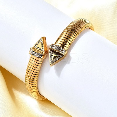304 Stainless Steel Stretch Bracelets for Women BJEW-A031-03G-1