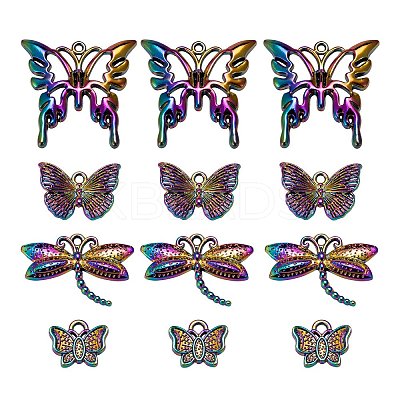 16Pcs 4 Style Alloy Pendants FIND-LS0001-23MC-1