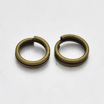 Brass Split Rings KK-E647-10AB-6mm-1