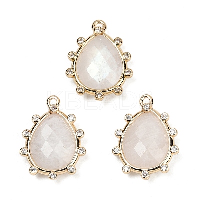 Natural Moonstone Faceted Pendants G-K347-06G-05-1