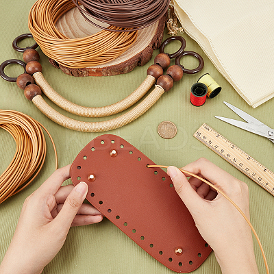 DIY Women's Plastic Rattan Woven Handbag Set DIY-WH0033-25-1