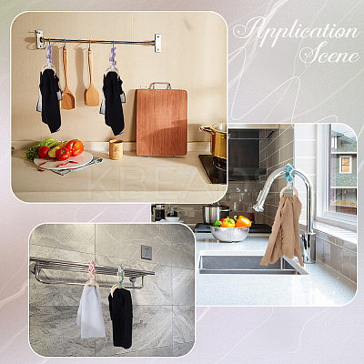 4Pcs 4 Colors  Daisy Cotton Thread Weave Towel Rack AJEW-CN0004-61-1