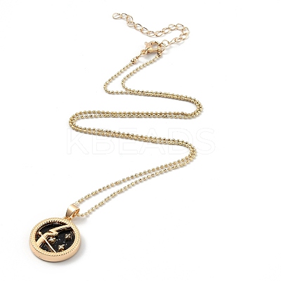 Alloy Rhinestone Pendant Necklaces NJEW-H306-A10-G-1