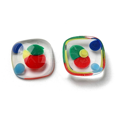 Transparent Epoxy Resin Cabochons CRES-A053-12-1