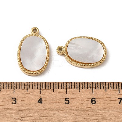 304 Stainless Steel with Shell Pendants STAS-L022-330G-1
