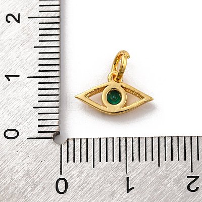 Brass Micro Pave Cubic Zirconia Charms KK-U033-21G-02-1