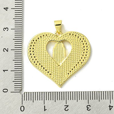 Real 18K Gold Plated Brass Micro Pave Cubic Zirconia Pendants KK-H472-14G-02-1